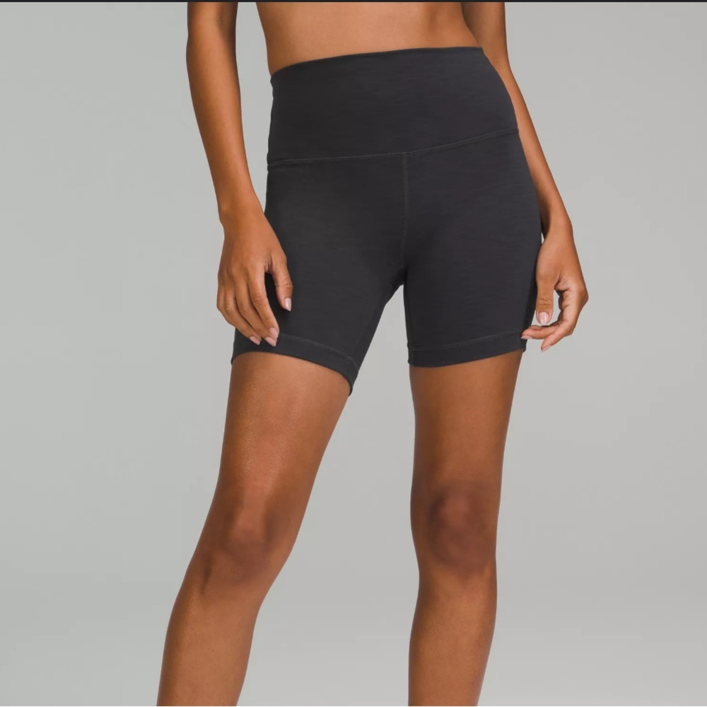 Lululemon Wunder Train High Rise Short 6” Heathered Graphite Grey